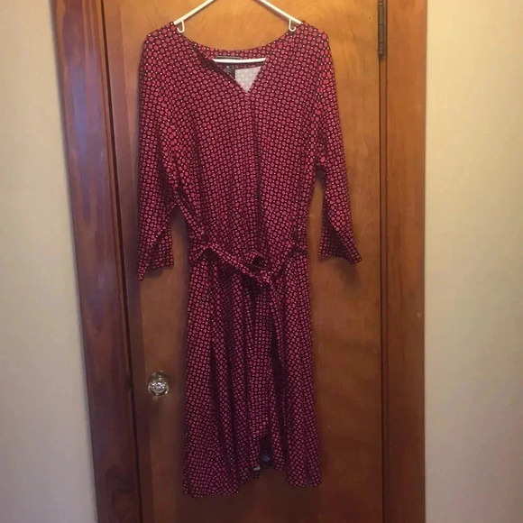 NWOT Lands End 3/4 Sleeve Aline Dress. Size 1X - Picture 1 of 6